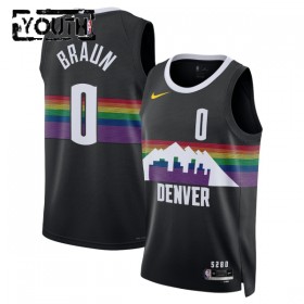 Camiseta Niños NBA Denver Nuggets Christian Braun 2025-26 Nike City Edition Negro Swingman